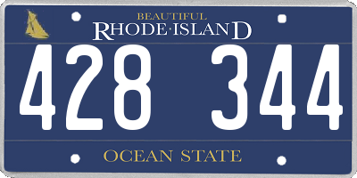 RI license plate 428344
