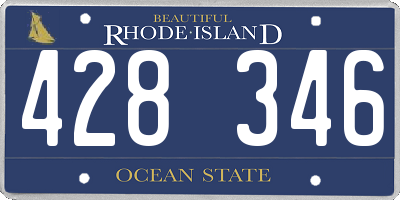 RI license plate 428346