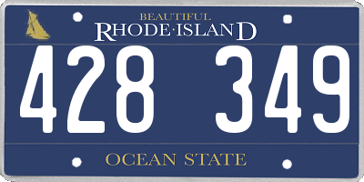 RI license plate 428349