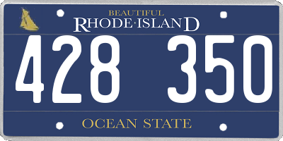 RI license plate 428350