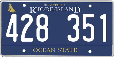 RI license plate 428351