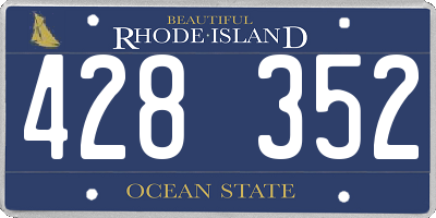 RI license plate 428352