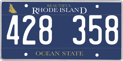 RI license plate 428358