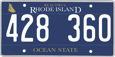 RI license plate 428360