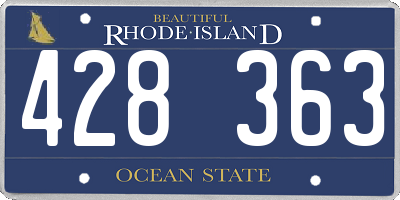 RI license plate 428363