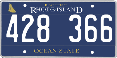 RI license plate 428366