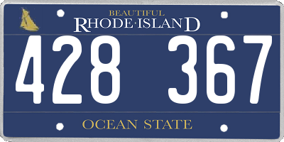 RI license plate 428367