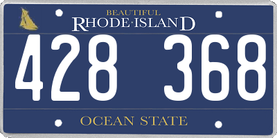 RI license plate 428368