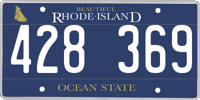 RI license plate 428369