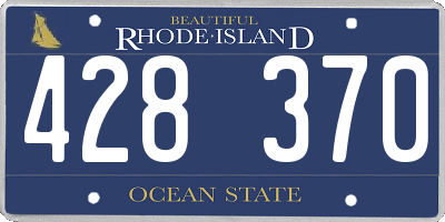 RI license plate 428370