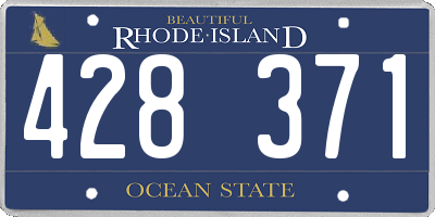 RI license plate 428371