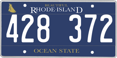 RI license plate 428372