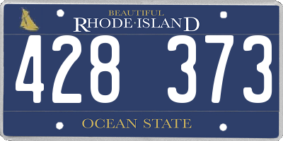RI license plate 428373