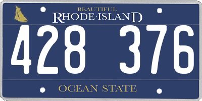 RI license plate 428376