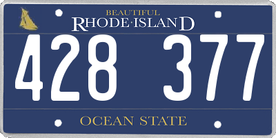 RI license plate 428377