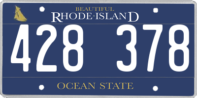RI license plate 428378