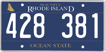RI license plate 428381
