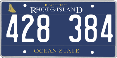 RI license plate 428384