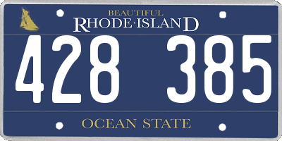 RI license plate 428385