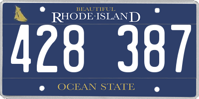 RI license plate 428387