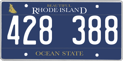 RI license plate 428388