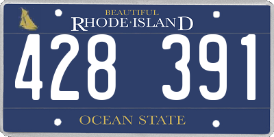 RI license plate 428391