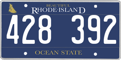 RI license plate 428392