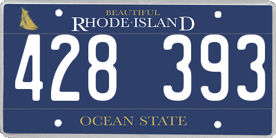 RI license plate 428393
