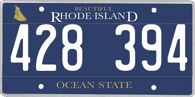 RI license plate 428394