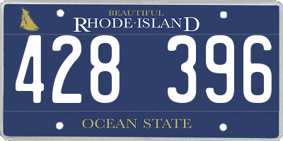 RI license plate 428396