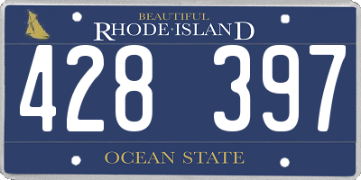 RI license plate 428397