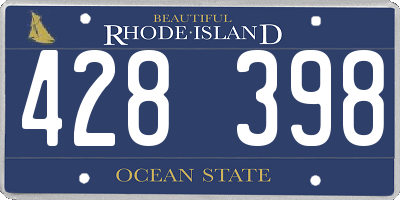 RI license plate 428398
