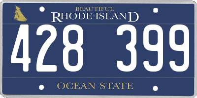 RI license plate 428399