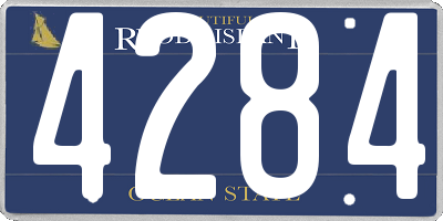RI license plate 4284