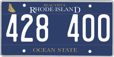 RI license plate 428400