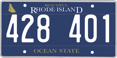 RI license plate 428401