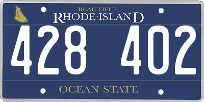RI license plate 428402