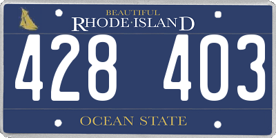 RI license plate 428403