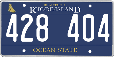 RI license plate 428404