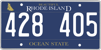 RI license plate 428405