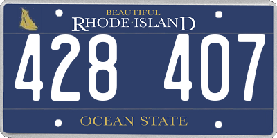 RI license plate 428407