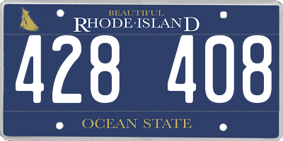 RI license plate 428408