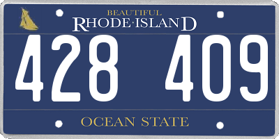 RI license plate 428409
