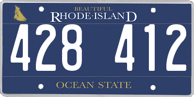 RI license plate 428412