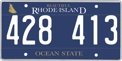 RI license plate 428413