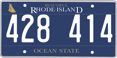 RI license plate 428414