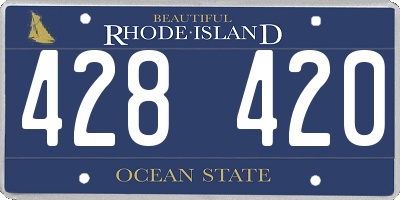 RI license plate 428420