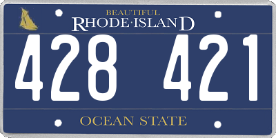 RI license plate 428421