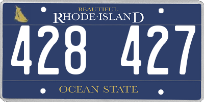 RI license plate 428427
