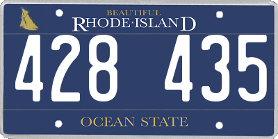 RI license plate 428435